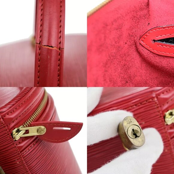 AUTHENTICITY GUARANTEED LOUIS VUITTON LV Logo Cannes Hand Vanity Bag Epi - Picture 14 of 16